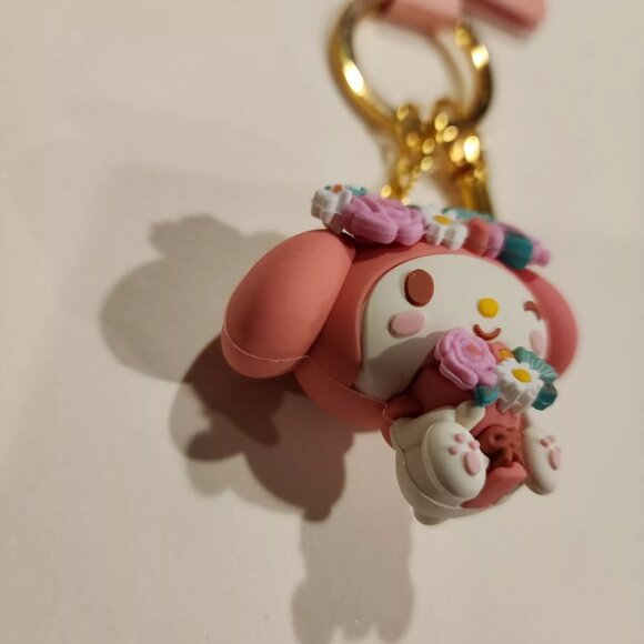 Loungefly Sanrio My Melody Earth Day Flower Crown Floral Pink 3D Keychain NEW - Picture 6 of 12